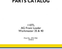 Parts Catalog for New Holland Tractors model 110TL