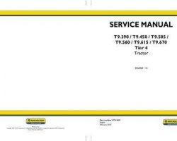 Engine Service Manual for New Holland Tractors model T9.670