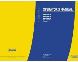 Operator's Manual for New Holland Tractors model TD4030F