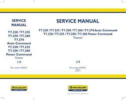 Service Manual for New Holland Tractors model T7.235