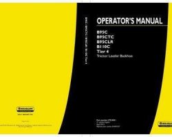 Operator's Manual for New Holland CE Tractors model B95C