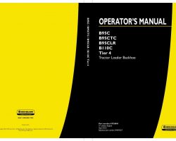 Operator's Manual for New Holland CE Tractors model B110C