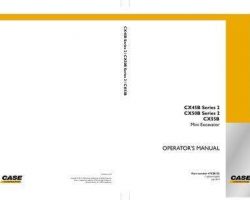 Case Mini excavators model CX50B Operator's Manual