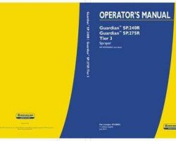 Operator's Manual for New Holland Sprayers model Guardian SP.275R
