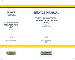 Service Manual for New Holland Tractors model T8.275
