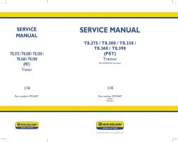 Service Manual for New Holland Tractors model T8.275