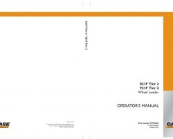 Case Wheel loaders model 821F Operator's Manual