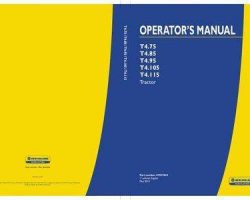 Operator's Manual for New Holland Tractors model T4.105