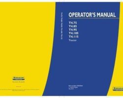 Operator's Manual for New Holland Tractors model T4.95