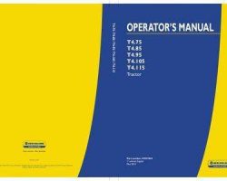 Operator's Manual for New Holland Tractors model T4.85