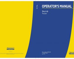 Operator's Manual for New Holland Tractors model T4.115