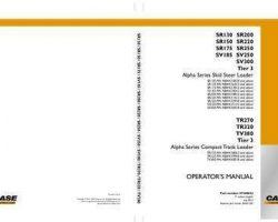 Case Skid steers / compact track loaders model SV185 Operator's Manual