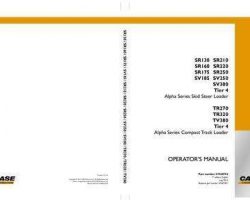Case Skid steers / compact track loaders model SR175 Operator's Manual