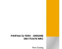 Parts Catalog for Case Engines model F4HFA613L*E001