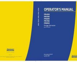 Operator's Manual for New Holland Harvesting equipment model FR600