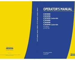 Operator's Manual for New Holland Combine model CX5080