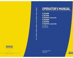 Operator's Manual for New Holland Combine model CX6090