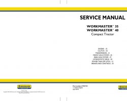 Engine Service Manual for New Holland Tractors model Workmaster 35