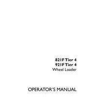 Case Wheel loaders model 921F Operator's Manual