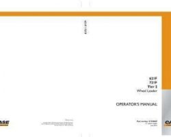 Case Wheel loaders model 621F Operator's Manual