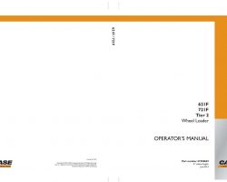 Case Wheel loaders model 721F Operator's Manual