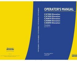 Operator's Manual for New Holland Combine model CX8080