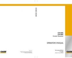 Case Excavators model CX180C Operator's Manual