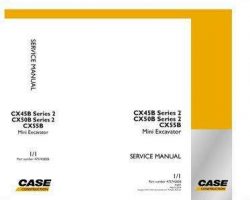 Case Mini excavators model CX55B Service Manual