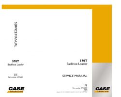 Case Loader backhoes model 570T Service Manual