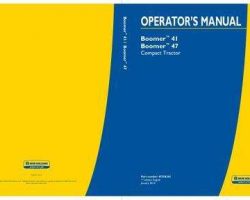 Operator's Manual for New Holland Tractors model Boomer 47