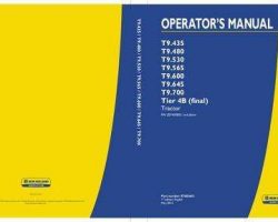 Operator's Manual for New Holland Tractors model T9.480