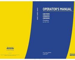 Operator's Manual for New Holland Combine model CR7090
