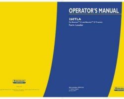 Operator's Manual for New Holland Tractors model 260TLA