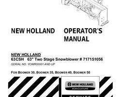 Operator's Manual for New Holland Tractors model 63CSH