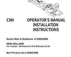 Operator's Manual for New Holland Tractors model Workmaster 40