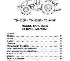 Service Manual for New Holland Tractors model TD4040F