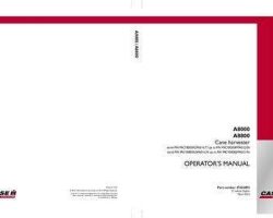 Operator's Manual for Case IH Harvester model A8000