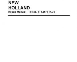 Service Manual for New Holland Tractors model TT4.55