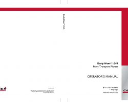 Operator's Manual for Case IH Planter model Early Riser 1245