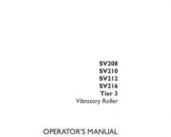 Case Compactors model SV208 Operator's Manual