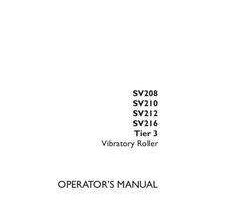 Case Compactors model SV216 Operator's Manual