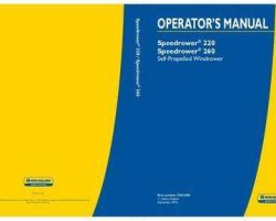 Operator's Manual for New Holland Windrower model Speedrower 220