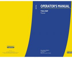 Operator's Manual for New Holland Tractors model TD4.90F