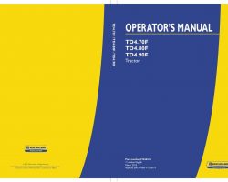 Operator's Manual for New Holland Tractors model TD4.90F