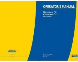 Operator's Manual for New Holland Combine model CornRower 8