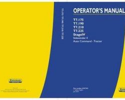 Operator's Manual for New Holland Tractors model T7.225