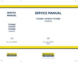 Service Manual for New Holland Combine model TC5080
