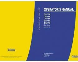 Operator's Manual for New Holland Combine model CR8.80