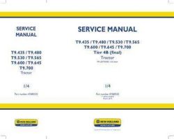 Service Manual for New Holland Tractors model T9.480