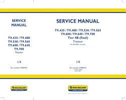 Service Manual for New Holland Tractors model T9.435